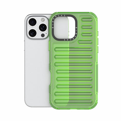 For iPhone 16 Pro Max High Transparency TPU Hybrid PC Airbag Phone Case(Transparent Green) by buy2fix