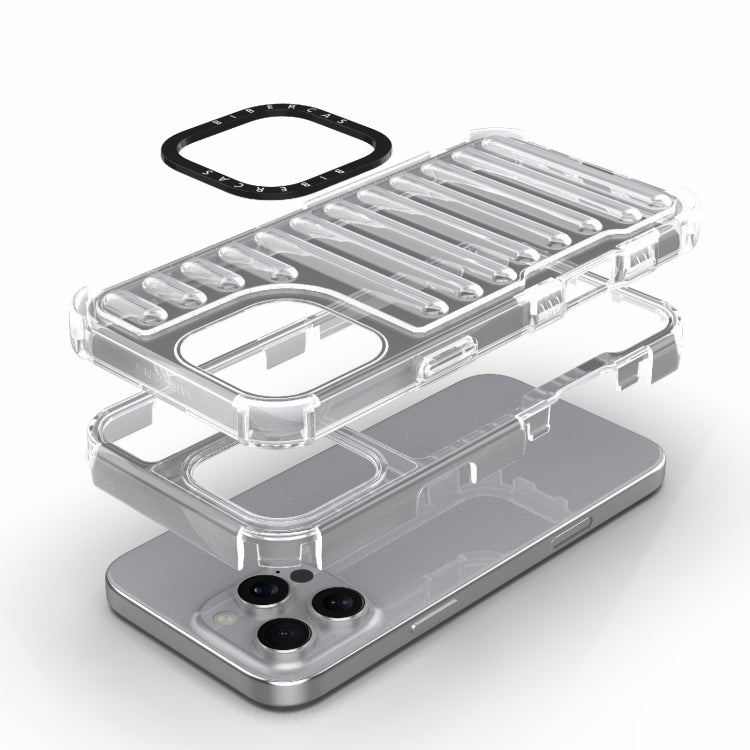 For iPhone 16 Pro Max High Transparency TPU Hybrid PC Airbag Phone Case(Transparent Green) by buy2fix