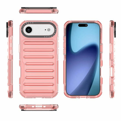 For iPhone Air High Transparency TPU Hybrid PC Airbag Phone Case(Peach Red) - iPhone Air Cases by buy2fix | Online Shopping UK | buy2fix