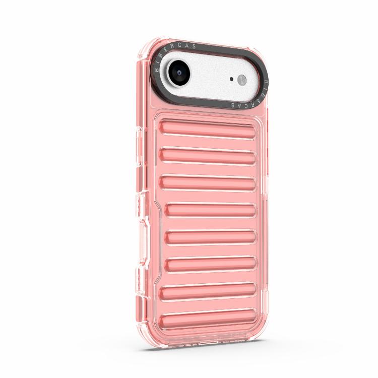 For iPhone Air High Transparency TPU Hybrid PC Airbag Phone Case(Peach Red) - iPhone Air Cases by buy2fix | Online Shopping UK | buy2fix