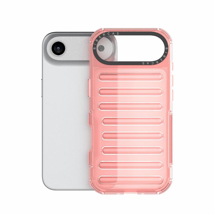 For iPhone Air High Transparency TPU Hybrid PC Airbag Phone Case(Peach Red) - iPhone Air Cases by buy2fix | Online Shopping UK | buy2fix