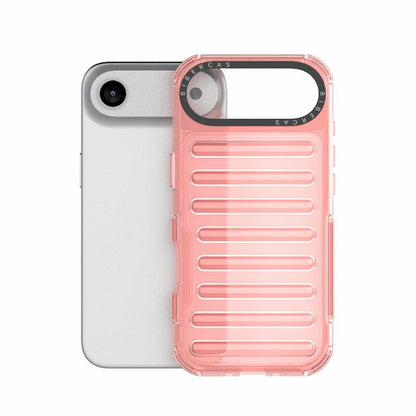 For iPhone Air High Transparency TPU Hybrid PC Airbag Phone Case(Peach Red) - iPhone Air Cases by buy2fix | Online Shopping UK | buy2fix
