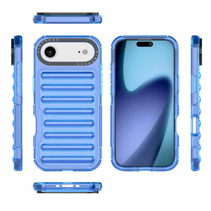 For iPhone Air High Transparency TPU Hybrid PC Airbag Phone Case(Transparent Blue) - iPhone Air Cases by buy2fix | Online Shopping UK | buy2fix