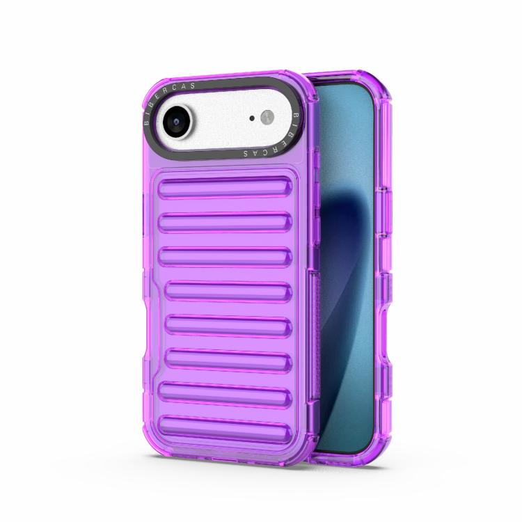 For iPhone Air High Transparency TPU Hybrid PC Airbag Phone Case(Transparent Purple) - iPhone Air Cases by buy2fix | Online Shopping UK | buy2fix