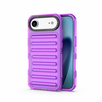 For iPhone Air High Transparency TPU Hybrid PC Airbag Phone Case(Transparent Purple) - iPhone Air Cases by buy2fix | Online Shopping UK | buy2fix