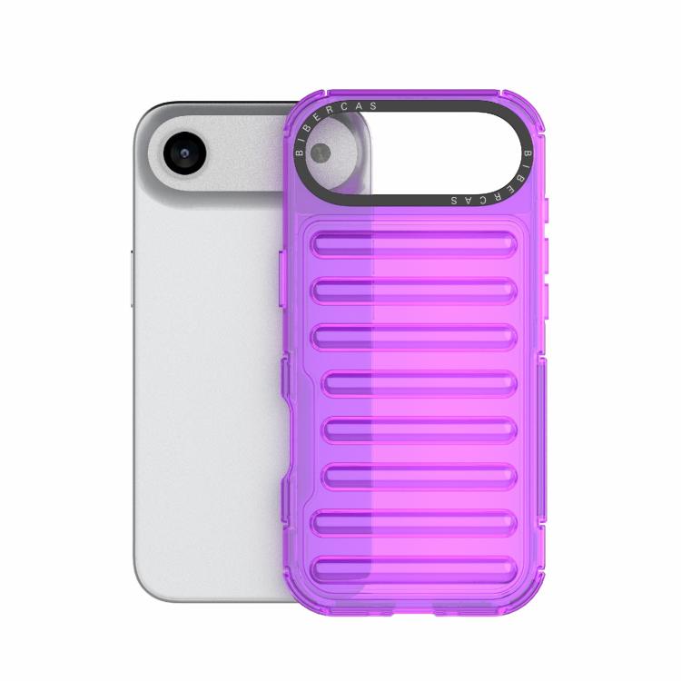For iPhone Air High Transparency TPU Hybrid PC Airbag Phone Case(Transparent Purple) - iPhone Air Cases by buy2fix | Online Shopping UK | buy2fix
