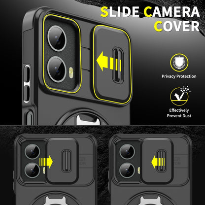 For Motorola Moto G 5G 2024 Sliding Camshield Ring Holder Phone Case(Blue) by buy2fix