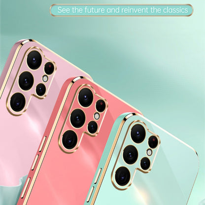 For Samsung Galaxy S25 Ultra 5G XINLI Straight Edge 6D Electroplate TPU Phone Case(Mint Green) - Galaxy S25 Ultra 5G Cases by XINLI | Online Shopping UK | buy2fix