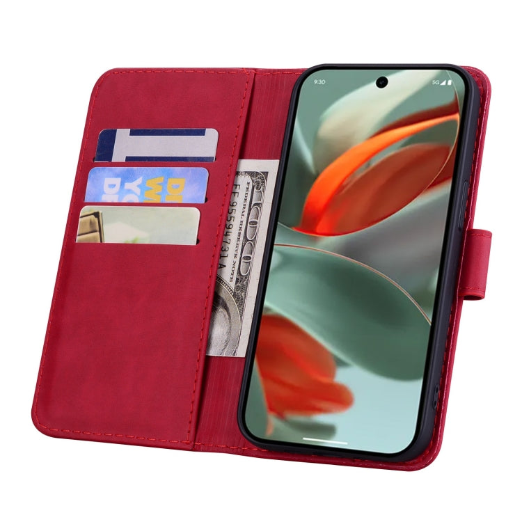 For Google Pixel 9 Pro XL / 10 Pro XL Mandala Embossed Dual-Fold Calf Leather Phone Case(Red) by buy2fix