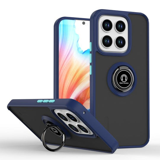 For Honor X8c 4G Q Shadow 1 Series TPU + PC Phone Case with Ring(Royal Blue)