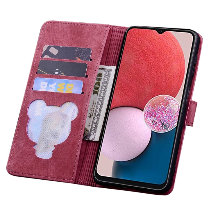 For Google Pixel 10 / 9 / 9 Pro Cartoon Sakura Cat Embossed Leather Phone Case(Red) by buy2fix