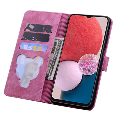 For Google Pixel 9 Pro XL / 10 Pro XL Cartoon Sakura Cat Embossed Leather Phone Case(Rose Red) by buy2fix