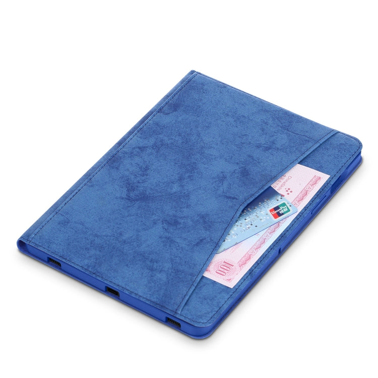 For Samsung Galaxy Tab S8 / Galaxy Tab S7 T870/T875 TPU Front Support Horizontal Flip Leather Case with Holder & Pen Slot & Sleep / Wake-up Function(Dark Blue) by buy2fix