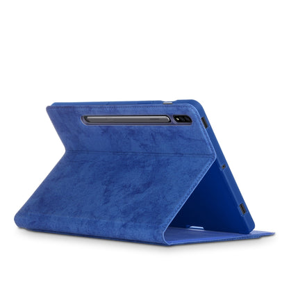 For Samsung Galaxy Tab S8 / Galaxy Tab S7 T870/T875 TPU Front Support Horizontal Flip Leather Case with Holder & Pen Slot & Sleep / Wake-up Function(Dark Blue) by buy2fix