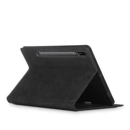 For Samsung Galaxy Tab S8+ / Tab S8 Plus / Tab S7 FE / Tab S7+ T970/T976B TPU Front Support Horizontal Flip Leather Case with Holder & Pen Slot & Sleep / Wake-up Function(Black) by buy2fix
