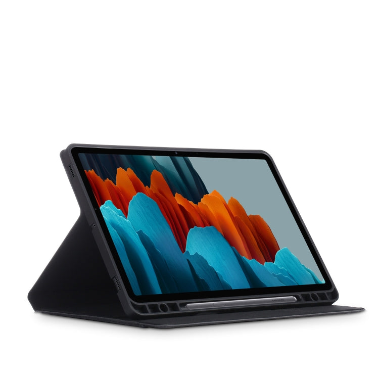 For Samsung Galaxy Tab S8+ / Tab S8 Plus / Tab S7 FE / Tab S7+ T970/T976B TPU Front Support Horizontal Flip Leather Case with Holder & Pen Slot & Sleep / Wake-up Function(Black) by buy2fix