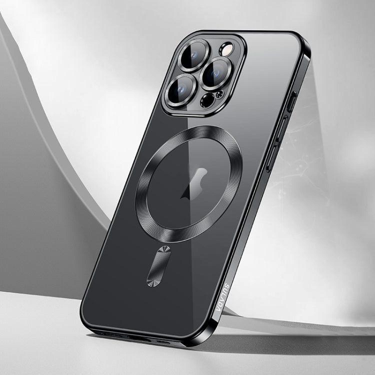 For iPhone 16 Pro Max SULADA MagSafe Plating TPU Shockproof Phone Soft Case(Black) by SULADA