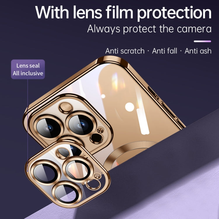 For iPhone 16 Pro Max SULADA MagSafe Plating TPU Shockproof Phone Soft Case(Titanium Blue) by SULADA