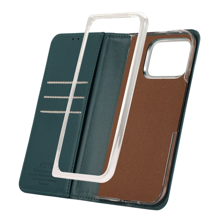 For Google Pixel 9 Pro Fold ABEEL RFID Magnetic Flip Leather Phone Case(Green) by buy2fix