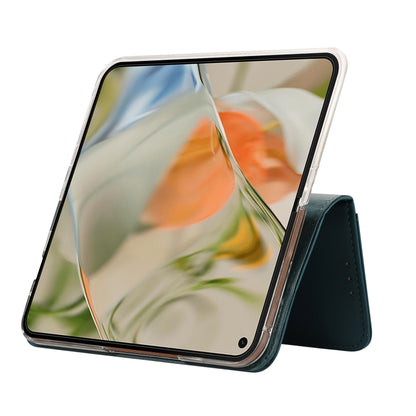 For Google Pixel 9 Pro Fold ABEEL RFID Magnetic Flip Leather Phone Case(Green) by buy2fix