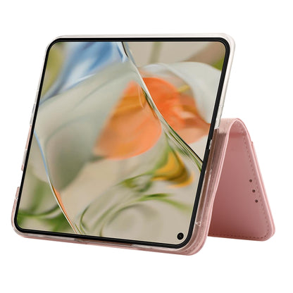 For Google Pixel 9 Pro Fold ABEEL RFID Magnetic Flip Leather Phone Case(Pink) by buy2fix