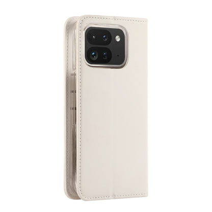 For Google Pixel 9 Pro Fold ABEEL RFID Magnetic Flip Leather Phone Case(White) by buy2fix