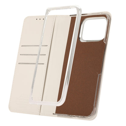 For Google Pixel 9 Pro Fold ABEEL RFID Magnetic Flip Leather Phone Case(White) by buy2fix