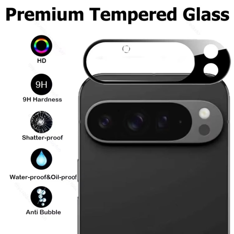 For Google Pixel 9 Pro 3D 9H Camera Lens Tempered Glass Film(Black) by buy2fix