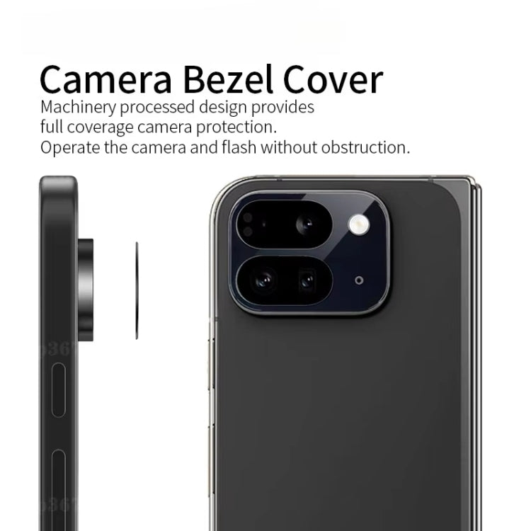 For Google Pixel 9 Pro Fold 3D 9H Camera Lens Tempered Glass Film(Black) by buy2fix