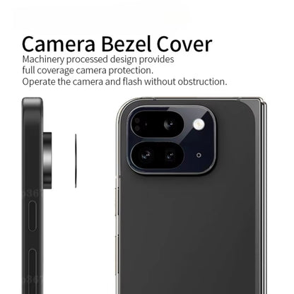 For Google Pixel 9 Pro Fold 3D 9H Camera Lens Tempered Glass Film(Black) by buy2fix