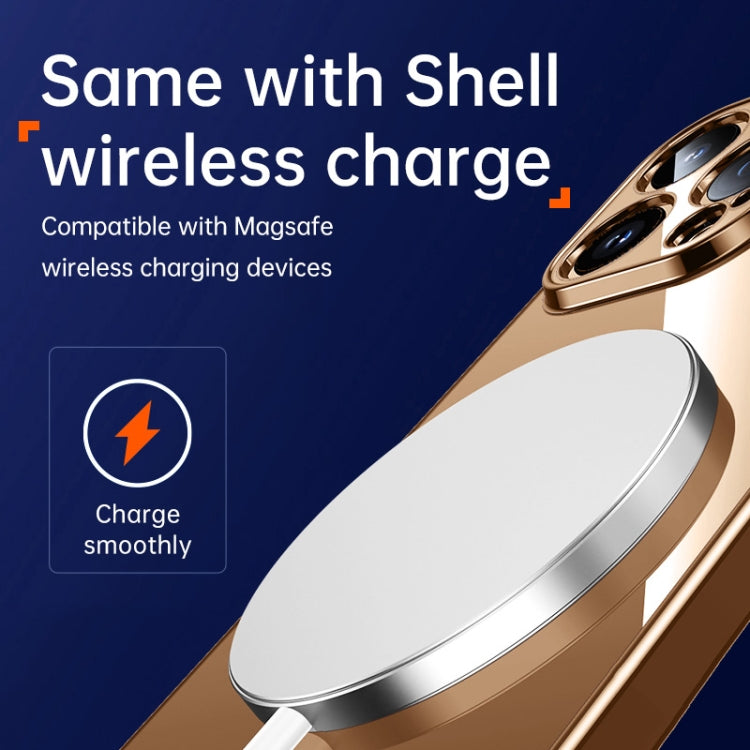 For iPhone 16 Pro Max SULADA Shine Through Series Plating TPU Transparent Phone Case(Gold) by SULADA