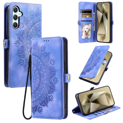 For Samsung Galaxy S25 5G Skin Feel Totem Embossed Leather Phone Case(Purple) by buy2fix