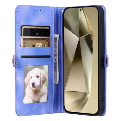 For Samsung Galaxy S25 5G Skin Feel Totem Embossed Leather Phone Case(Purple) by buy2fix