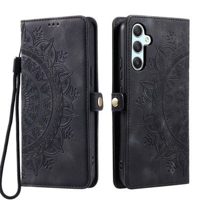 For Samsung Galaxy S25 5G Skin Feel Totem Embossed Leather Phone Case(Black) by buy2fix
