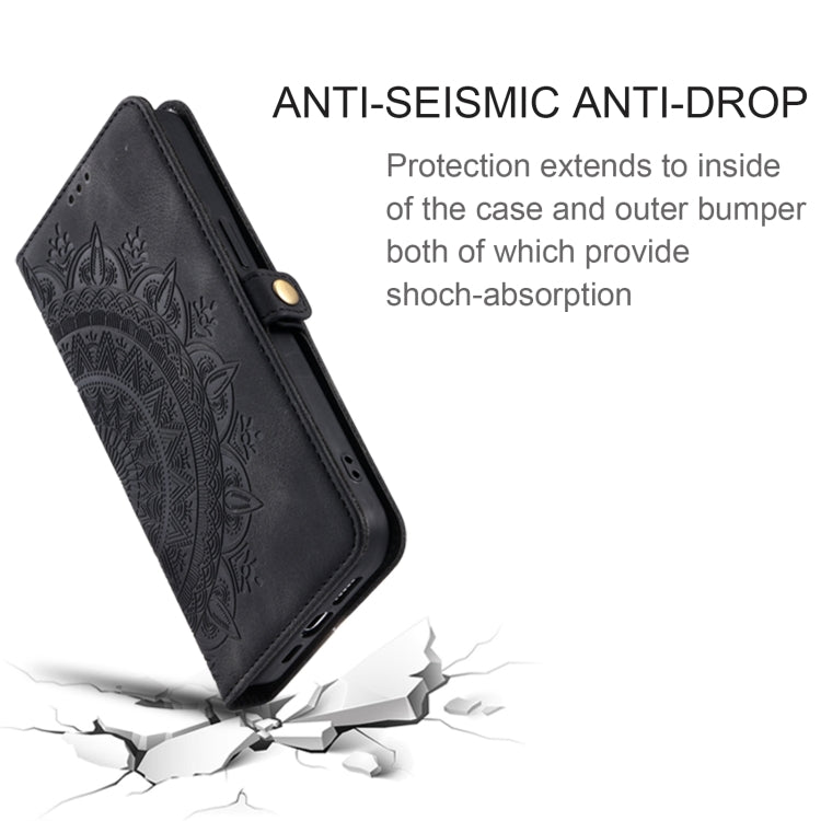 For Samsung Galaxy S25+ 5G Skin Feel Totem Embossed Leather Phone Case(Black) by buy2fix