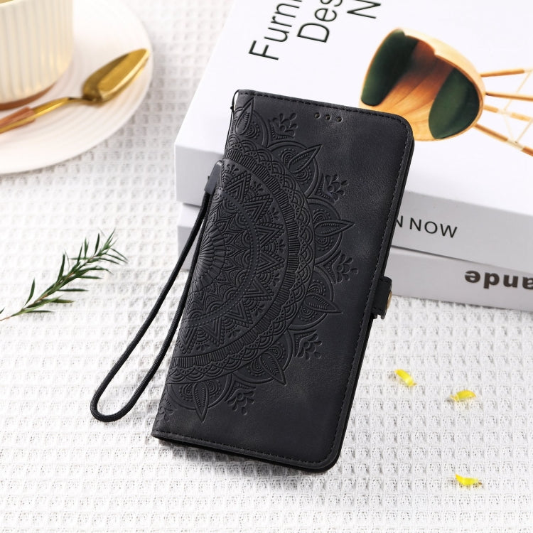 For Samsung Galaxy S25+ 5G Skin Feel Totem Embossed Leather Phone Case(Black) by buy2fix