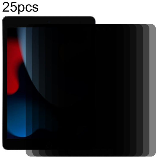 For iPad 10.2 2021 / 2020 / 2019 25pcs 0.33mm 9H 2.5D Privacy Anti-glare Explosion-proof Tempered Glass Film - More iPad Tempered Glass by buy2fix | Online Shopping UK | buy2fix