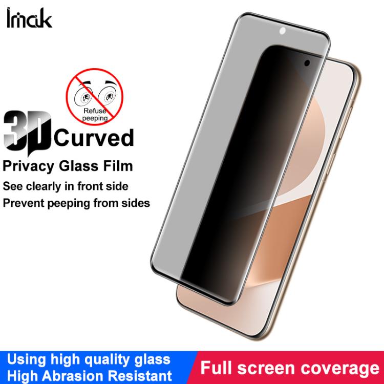 For Huawei Pura 80 Pro imak 3D Curved Privacy Full Screen Tempered Glass Film - Huawei Tempered Glass by imak | Online Shopping UK | buy2fix