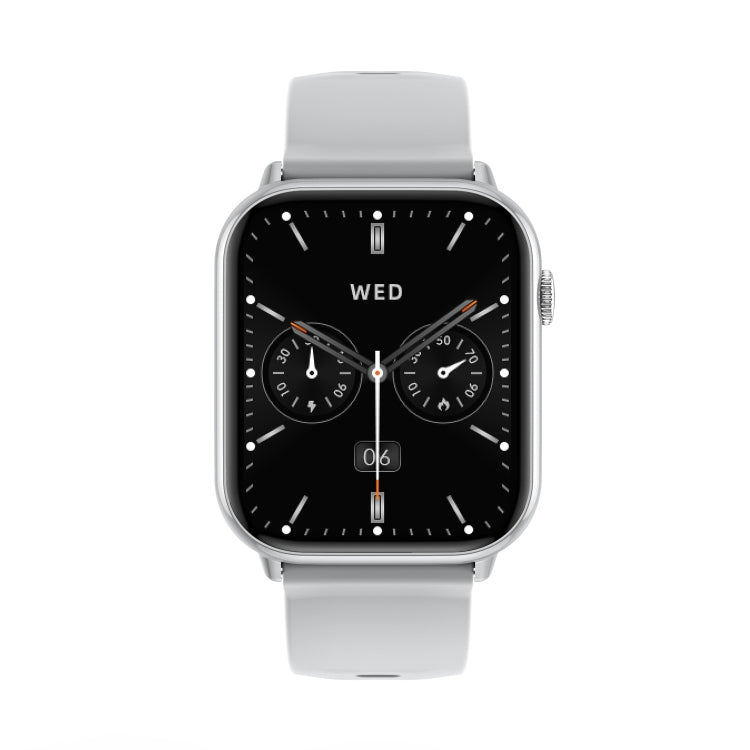 HD15 1.75 inch Silicone Strap IP68 Waterproof Smart Watch, Support Sedentary Reminder / Sleep Monitoring(Silver) by buy2fix