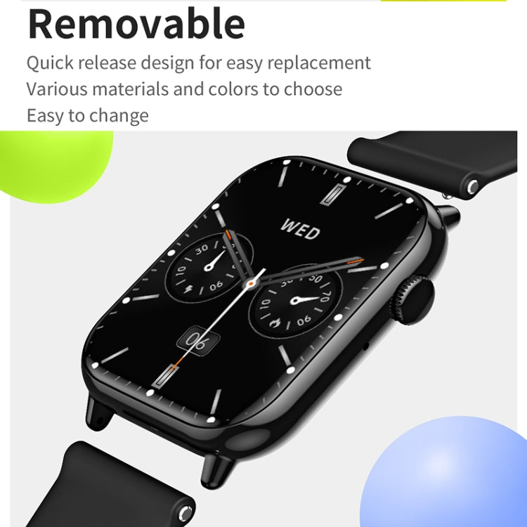 HD15 1.75 inch Silicone Strap IP68 Waterproof Smart Watch, Support Sedentary Reminder / Sleep Monitoring(Silver) by buy2fix
