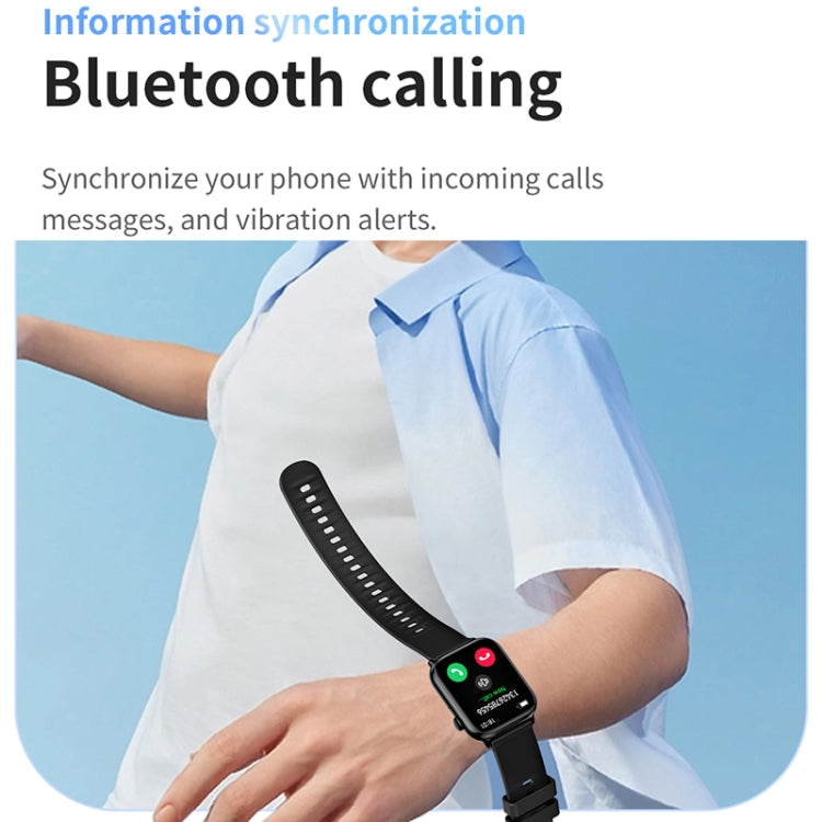 HD15 1.75 inch Silicone Strap IP68 Waterproof Smart Watch, Support Sedentary Reminder / Sleep Monitoring(Pink) by buy2fix