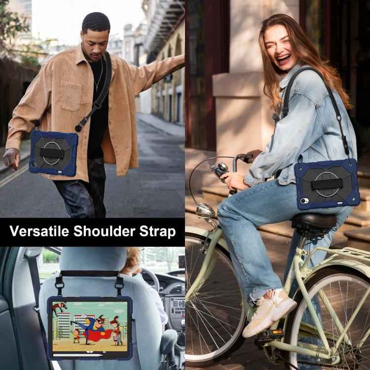 For Huawei MatePad 11.5 S Contrast Color Robot Silicone Hybrid PC Tablet Case(Navy Black) - Huawei by buy2fix | Online Shopping UK | buy2fix