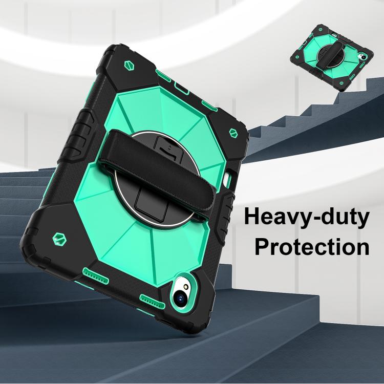 For Huawei MatePad 11.5 S Contrast Color Robot Silicone Hybrid PC Tablet Case(Black Mint Green) - Huawei by buy2fix | Online Shopping UK | buy2fix
