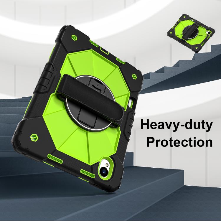 For Huawei MatePad 11.5 S Contrast Color Robot Silicone Hybrid PC Tablet Case(Black Yellow Green) - Huawei by buy2fix | Online Shopping UK | buy2fix