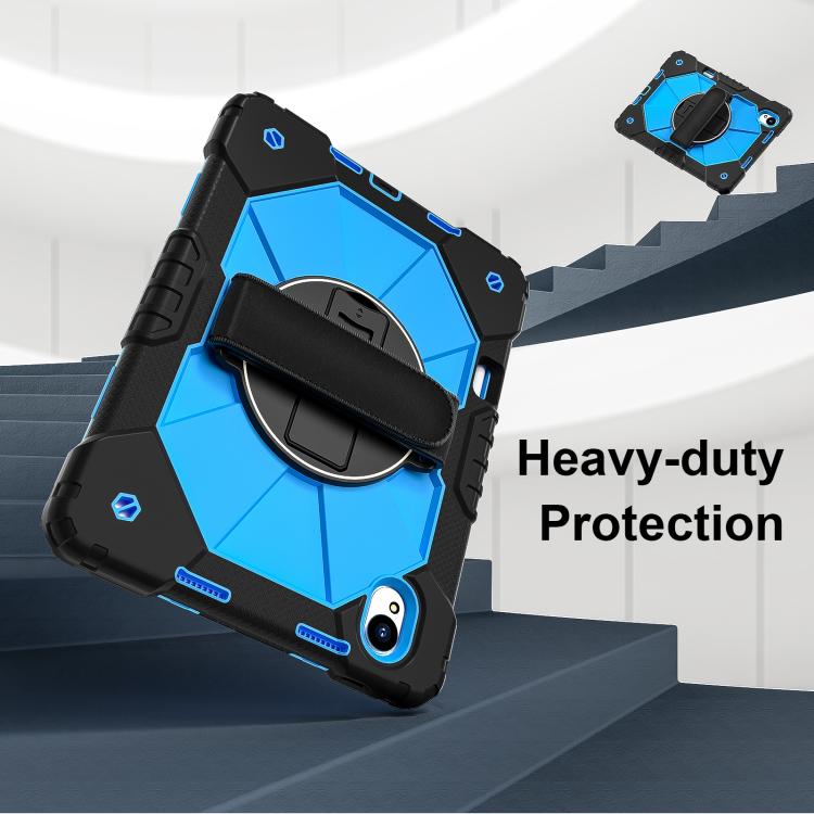 For Huawei MatePad 11.5 S Contrast Color Robot Silicone Hybrid PC Tablet Case(Black Blue) - Huawei by buy2fix | Online Shopping UK | buy2fix