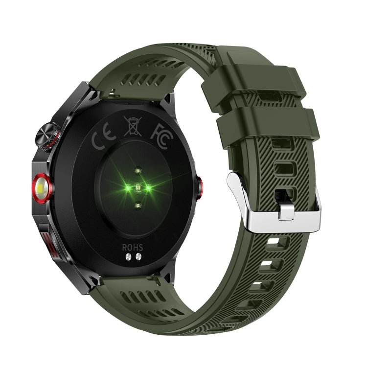 HT28 1.85 inch Silicone Strap IP68 Waterproof Smart Watch, Support Sleep Monitoring(Green) by buy2fix