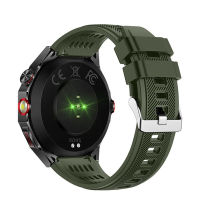HT28 1.85 inch Silicone Strap IP68 Waterproof Smart Watch, Support Sleep Monitoring(Green) by buy2fix