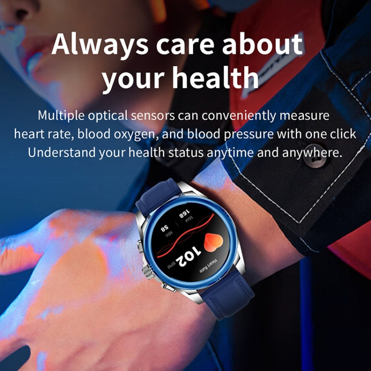 KC83 1.43 inch 1ATM Waterproof Smart Watch, Support Sedentary Reminder / Sleep Monitoring(Gold Steel Strap + Brown Leather Strap) by buy2fix