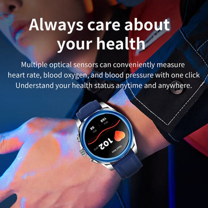 KC83 1.43 inch 1ATM Waterproof Smart Watch, Support Sedentary Reminder / Sleep Monitoring(Gold Steel Strap + Brown Leather Strap) by buy2fix