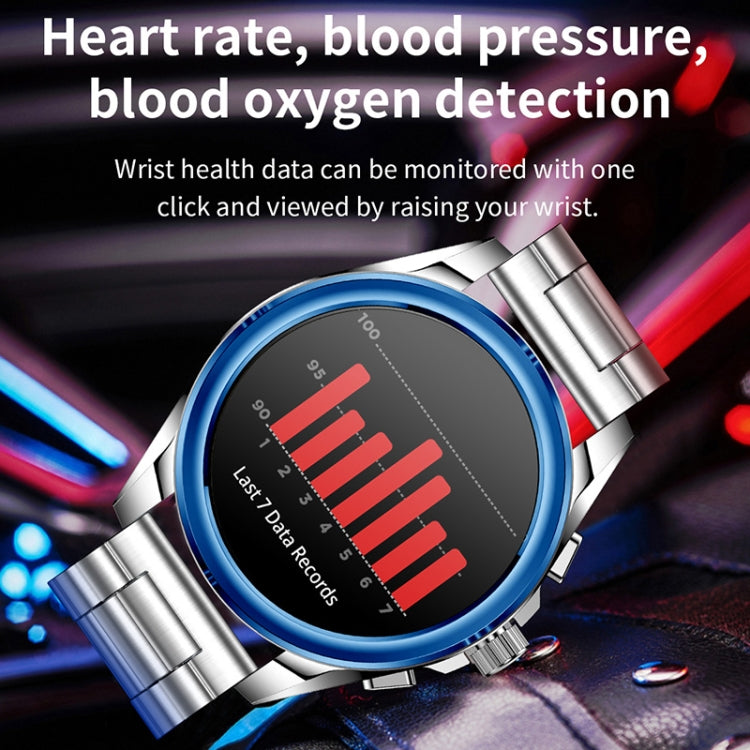 KC83 1.43 inch 1ATM Waterproof Smart Watch, Support Sedentary Reminder / Sleep Monitoring(Gold Steel Strap + Brown Leather Strap) by buy2fix